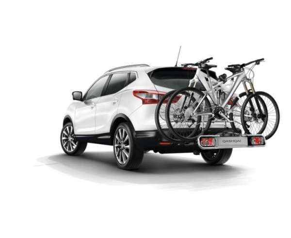 Fahrrad-Heckträger für 2 Räder, mit 13pol. E-Satz Nissan Qashqai J11