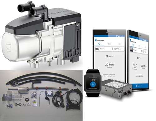 Eberspächer Standheizung (Hydronic S3 D5E ,Einbausatz, Kaltstartkit, Fernbedienung Easy Start Web -