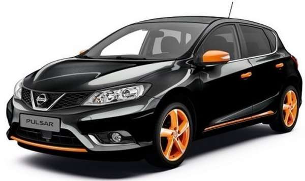 Zierleiste für Heckklappe Orange Racing Nissan Pulsar C13