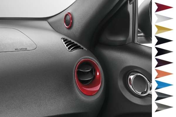 Einfassungen für Luftauslässe Tokyo Matte Black Nissan Juke F15